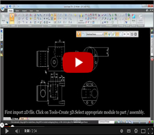 2D to 3D conversion in Solid Edge ST6