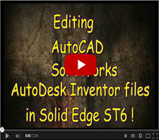 Editing AutoCAD, SolidWorks, Auto Desk Inventor Files in Solid